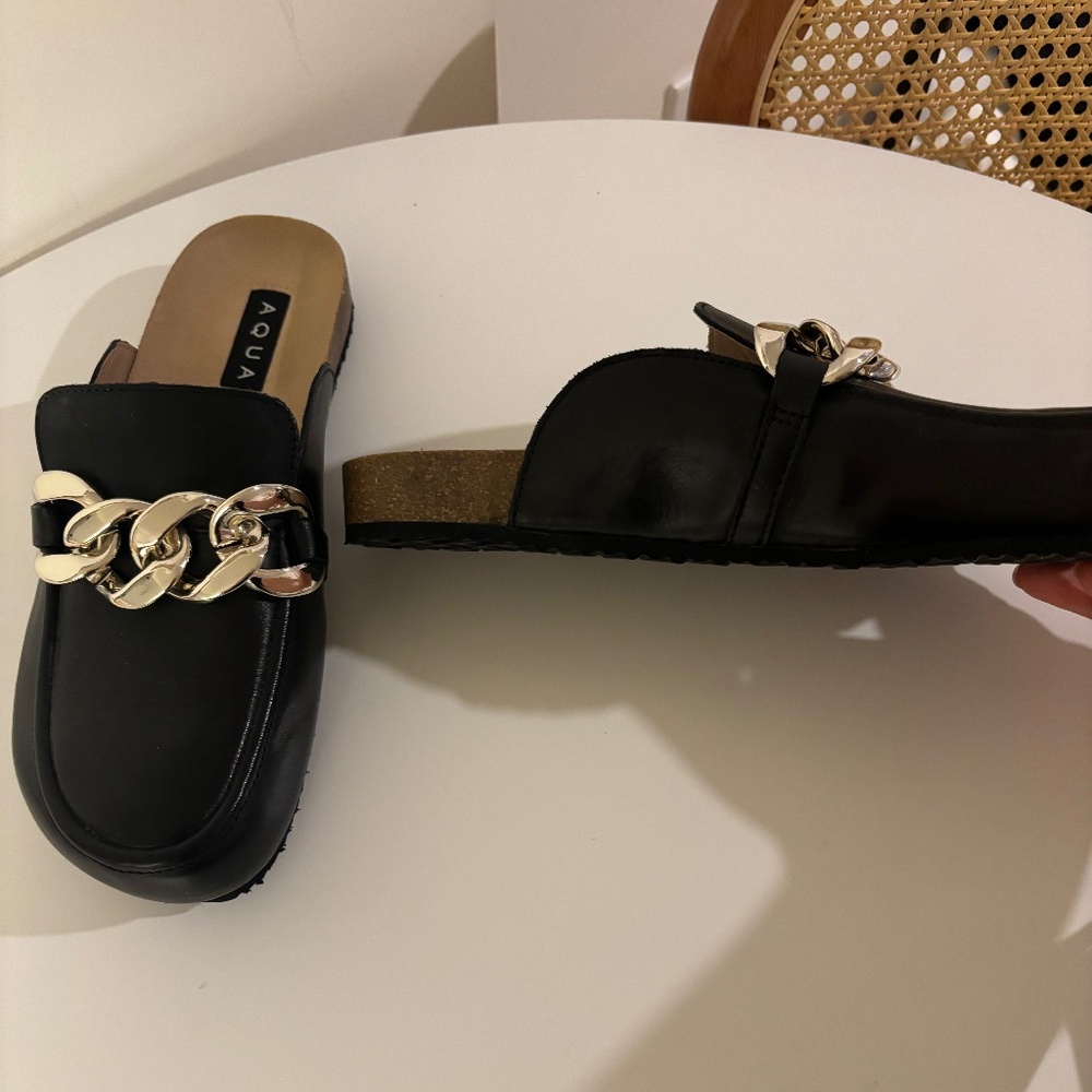 NW Women's Aqua slipper-style shoe size 8 - Picture 2 of 4